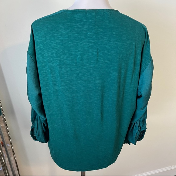 Dolan for Anthropologie emerald jewel tone Green Button Blouse S - Picture 2 of 8